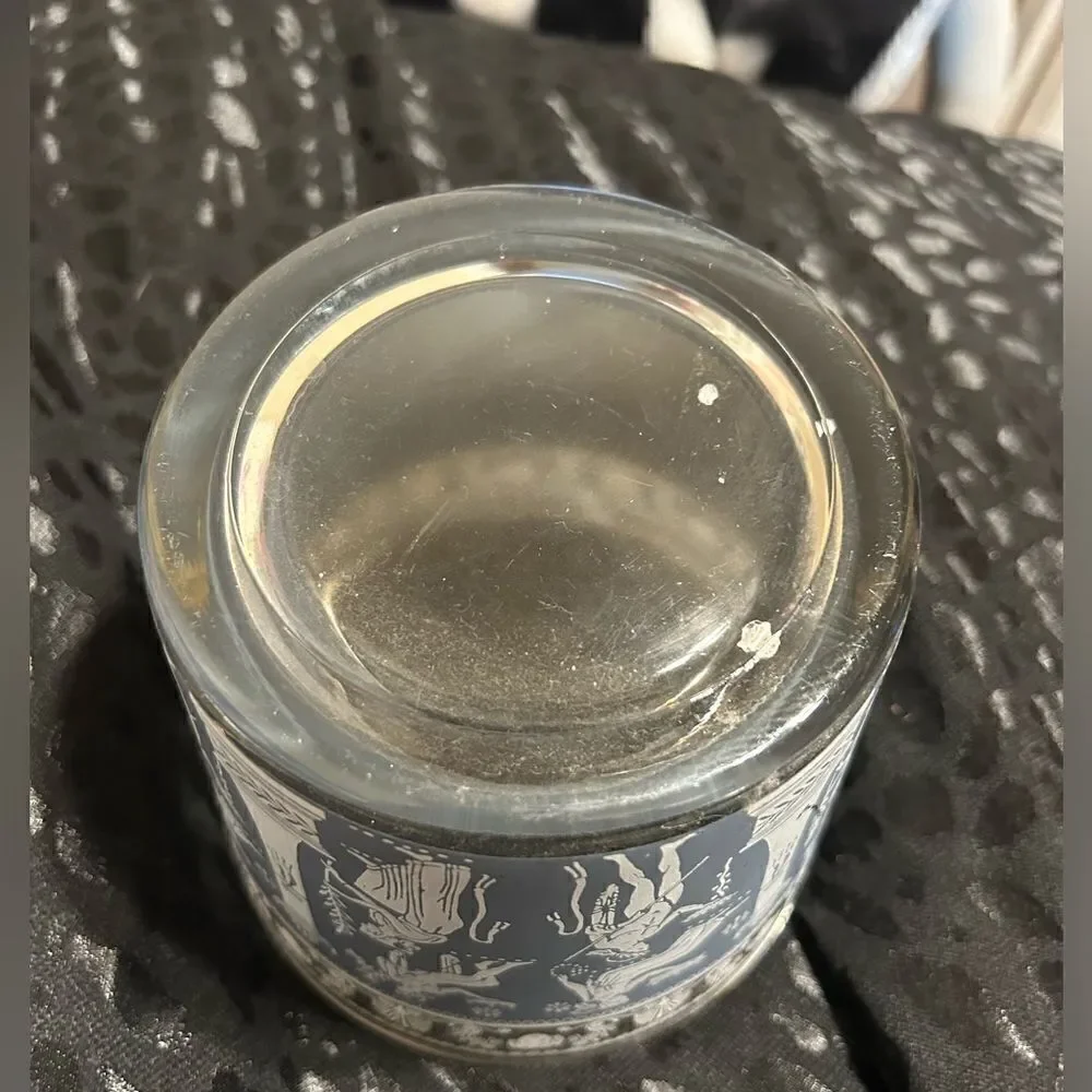 Rare Find Jeanette Glass Wedge wood Roman glass and Ice-bucket